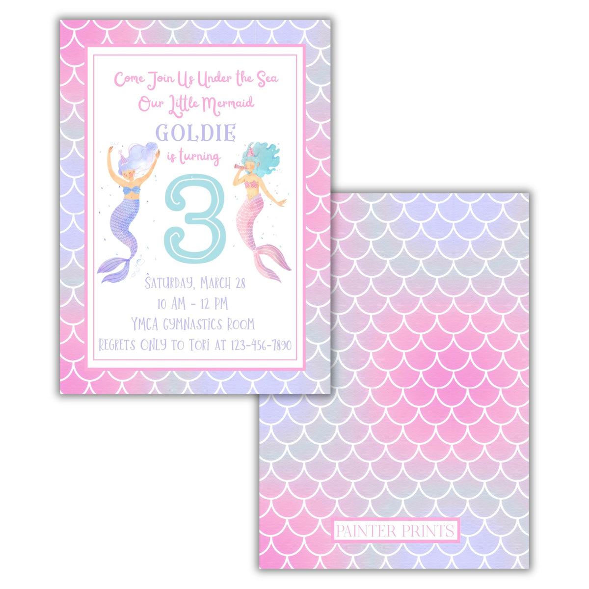 Mermaid Birthday Invite