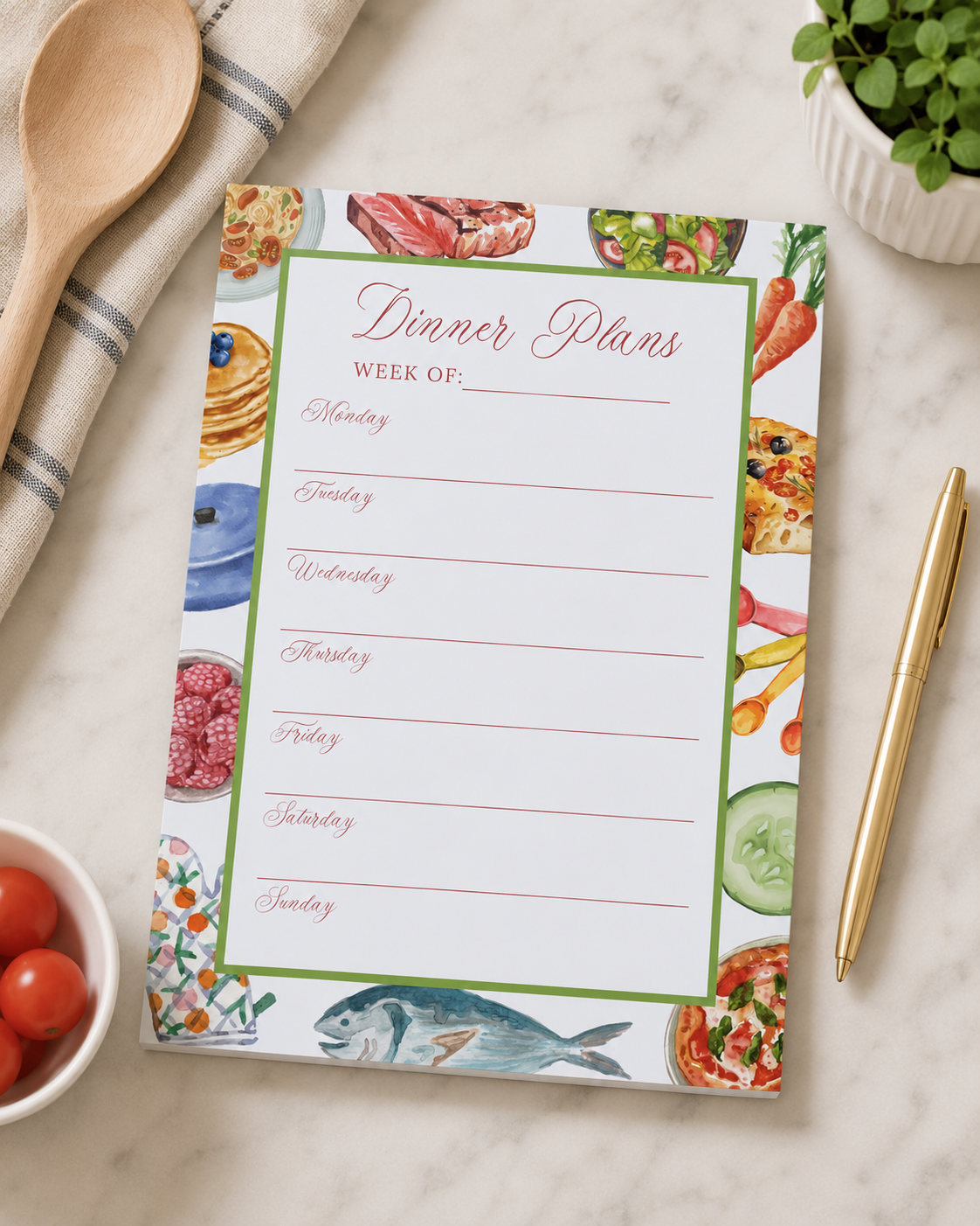 Dinner Plans Notepad