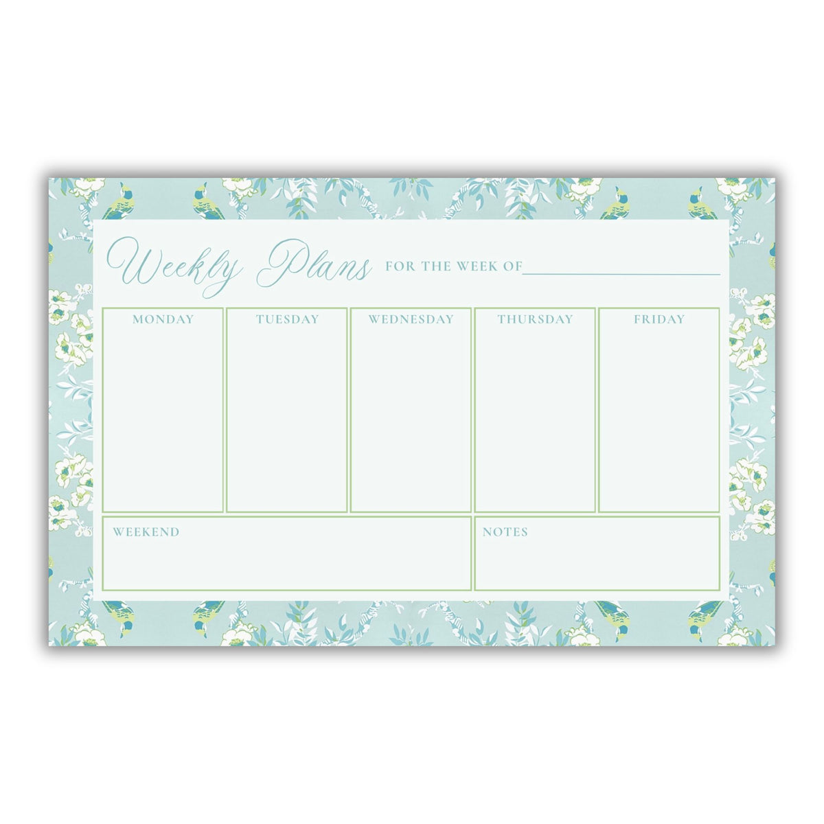 Weekly Plans Notepad