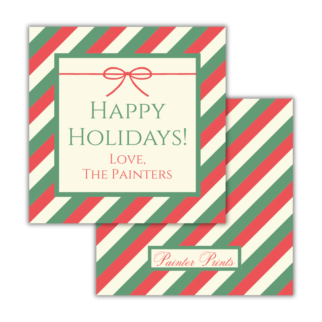 Holiday Stripes Gift Tags