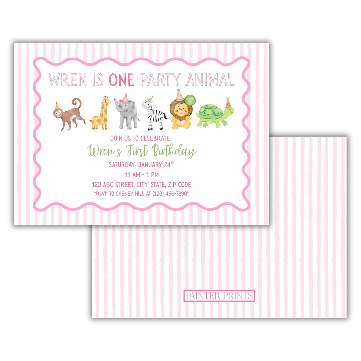Party Animal Birthday Invite