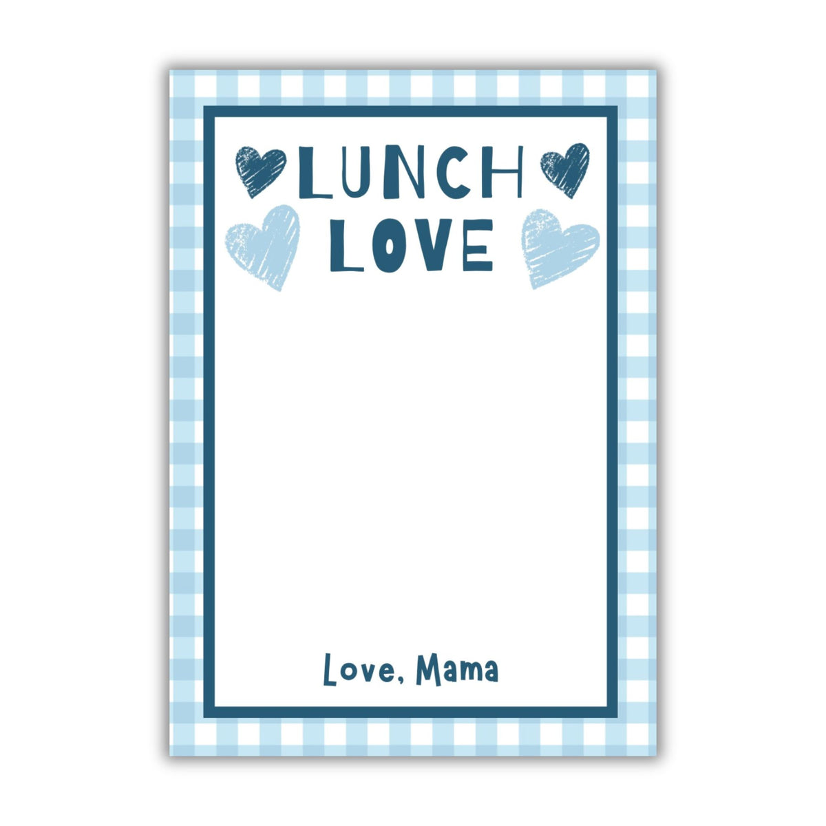Lunch Love Notepad - Blue