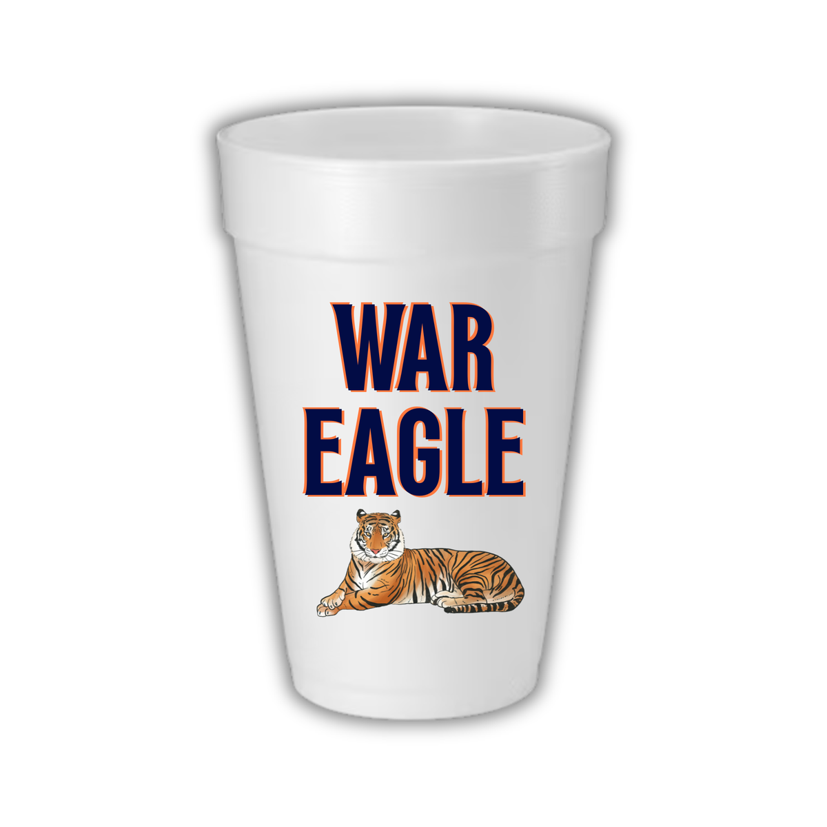 Auburn Styrofoam Cups