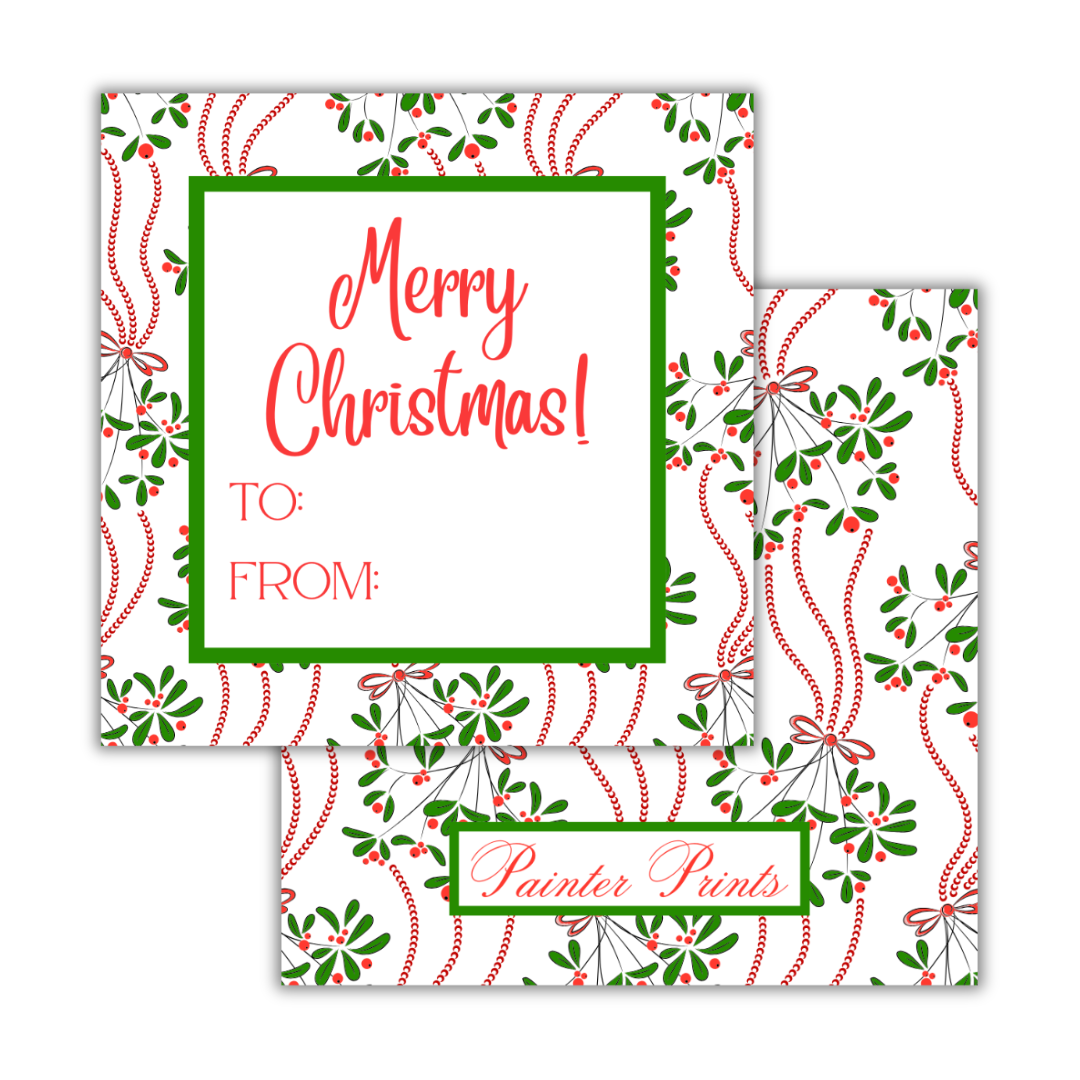 Mistletoe Christmas Tags