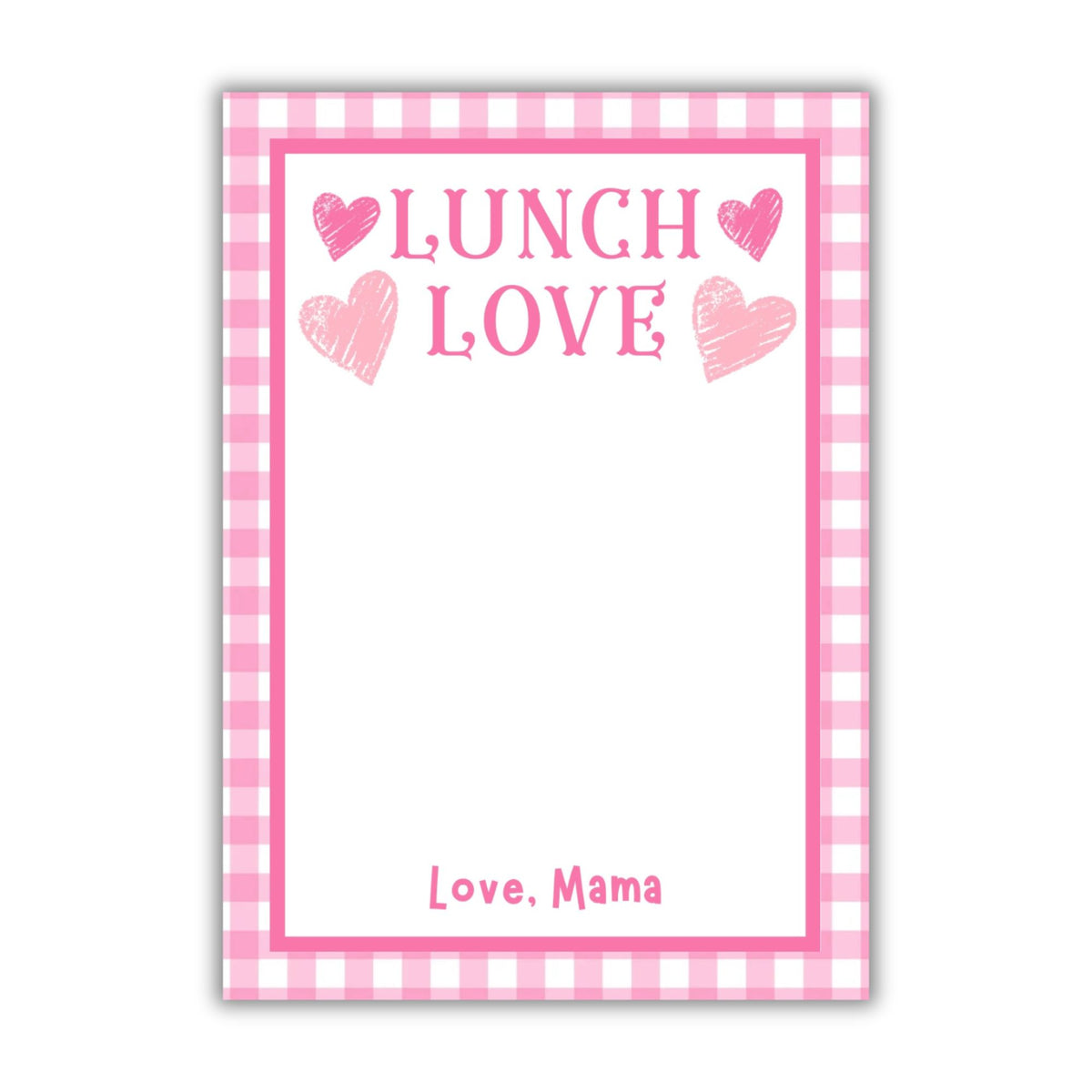 Lunch Love Notepad - Pink