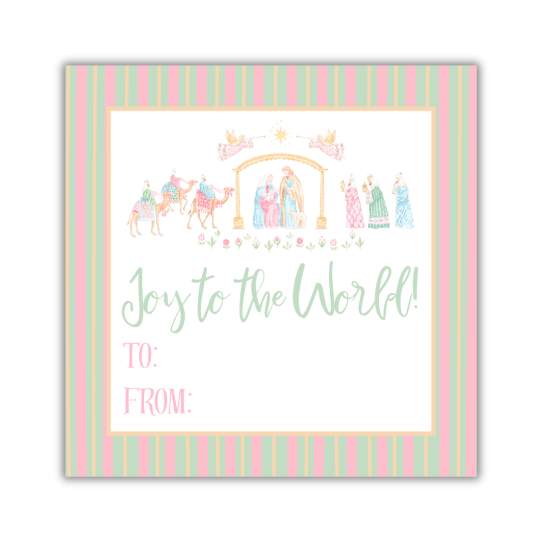 Joy to the World Christmas Tags