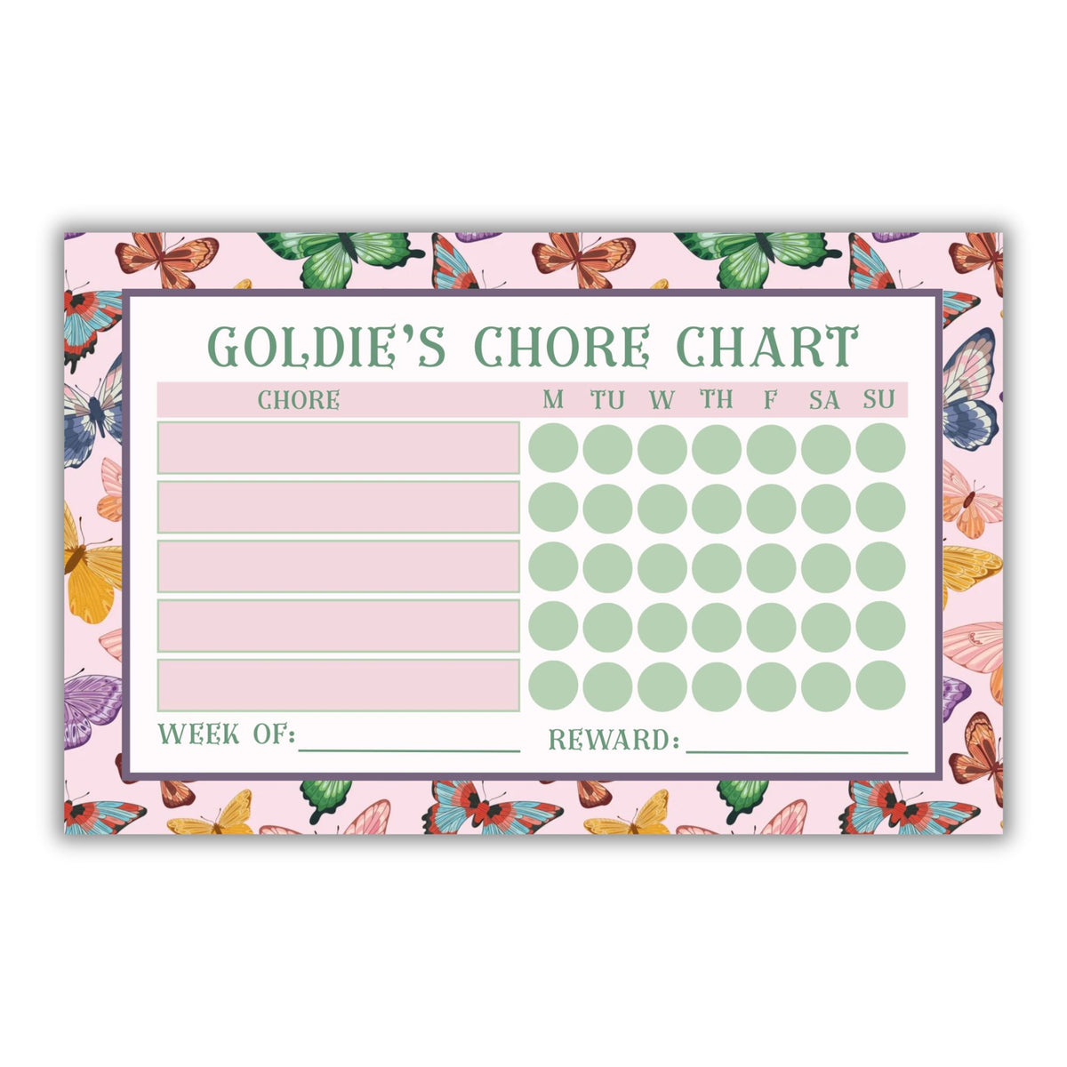 The Goldie Chore Chart