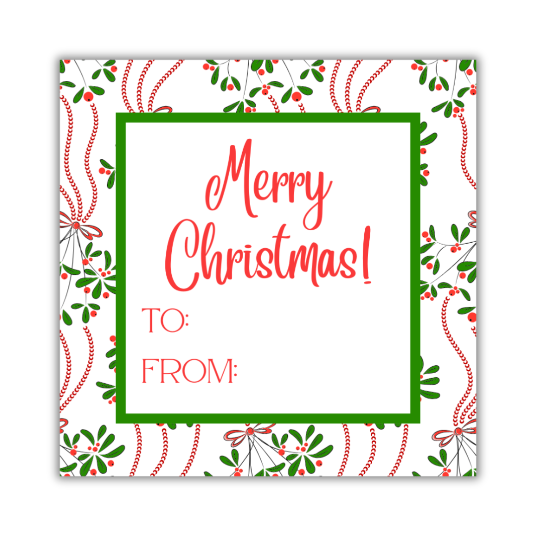 Mistletoe Christmas Tags