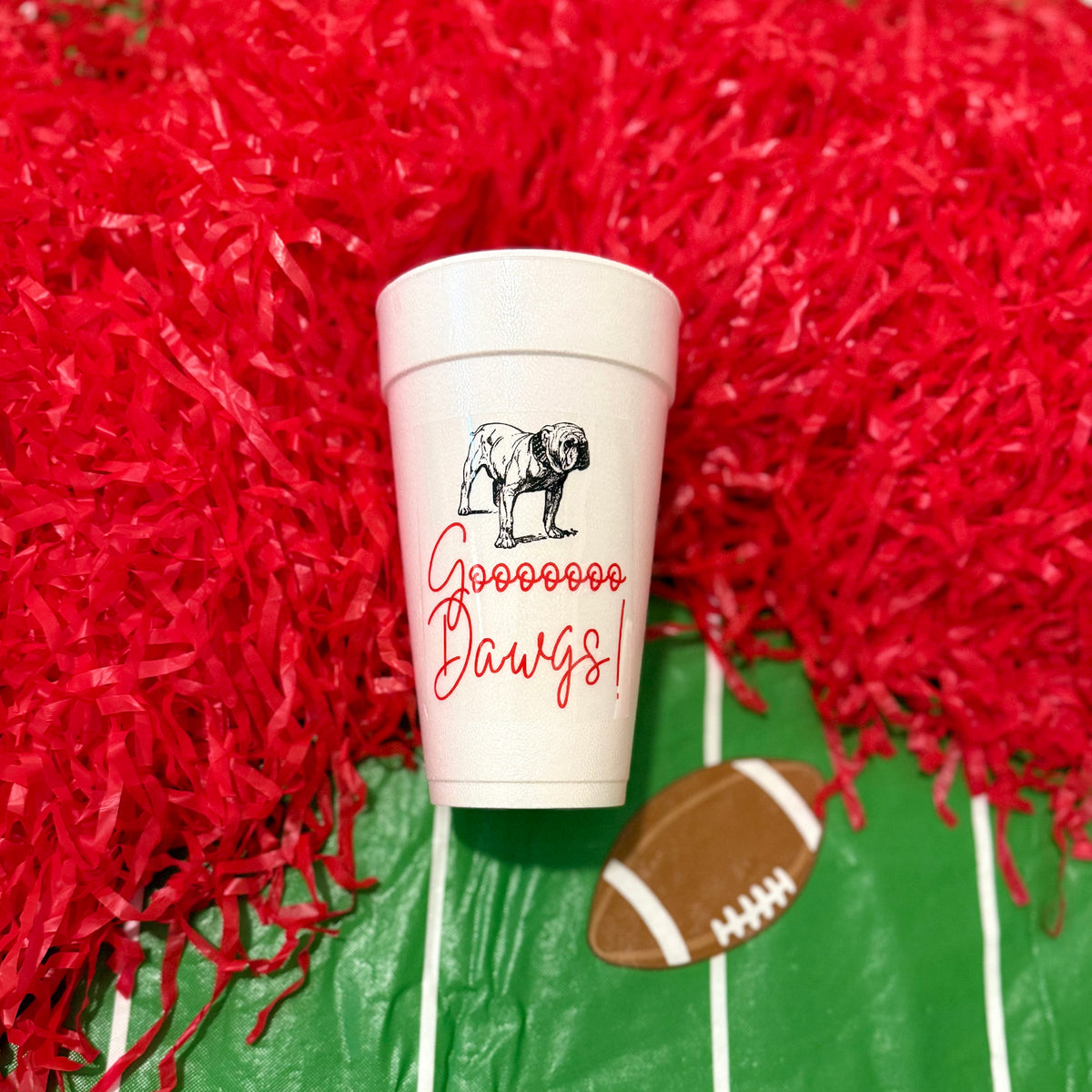 Goooo Dawgs Styrofoam Cups