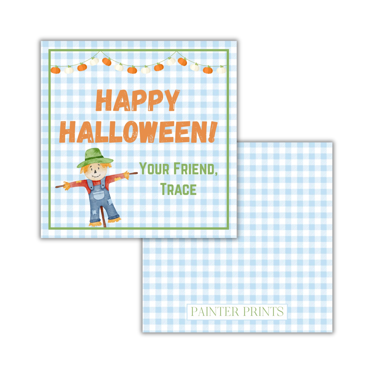 Scarecrow Halloween Tag
