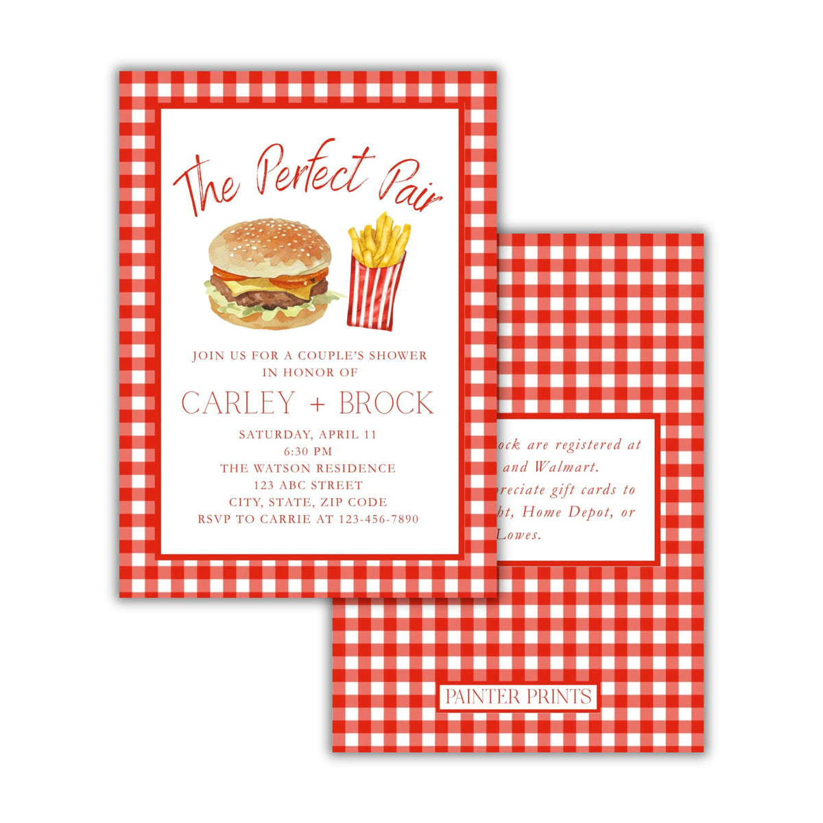 The Perfect Pair Wedding Shower Invite