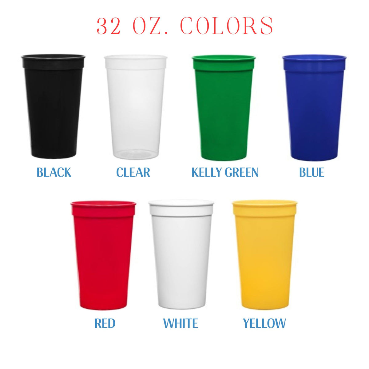 Custom Stadium Cups - 1 Imprint Color