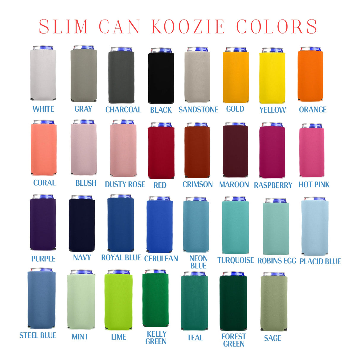 Custom Slim Can Koozies
