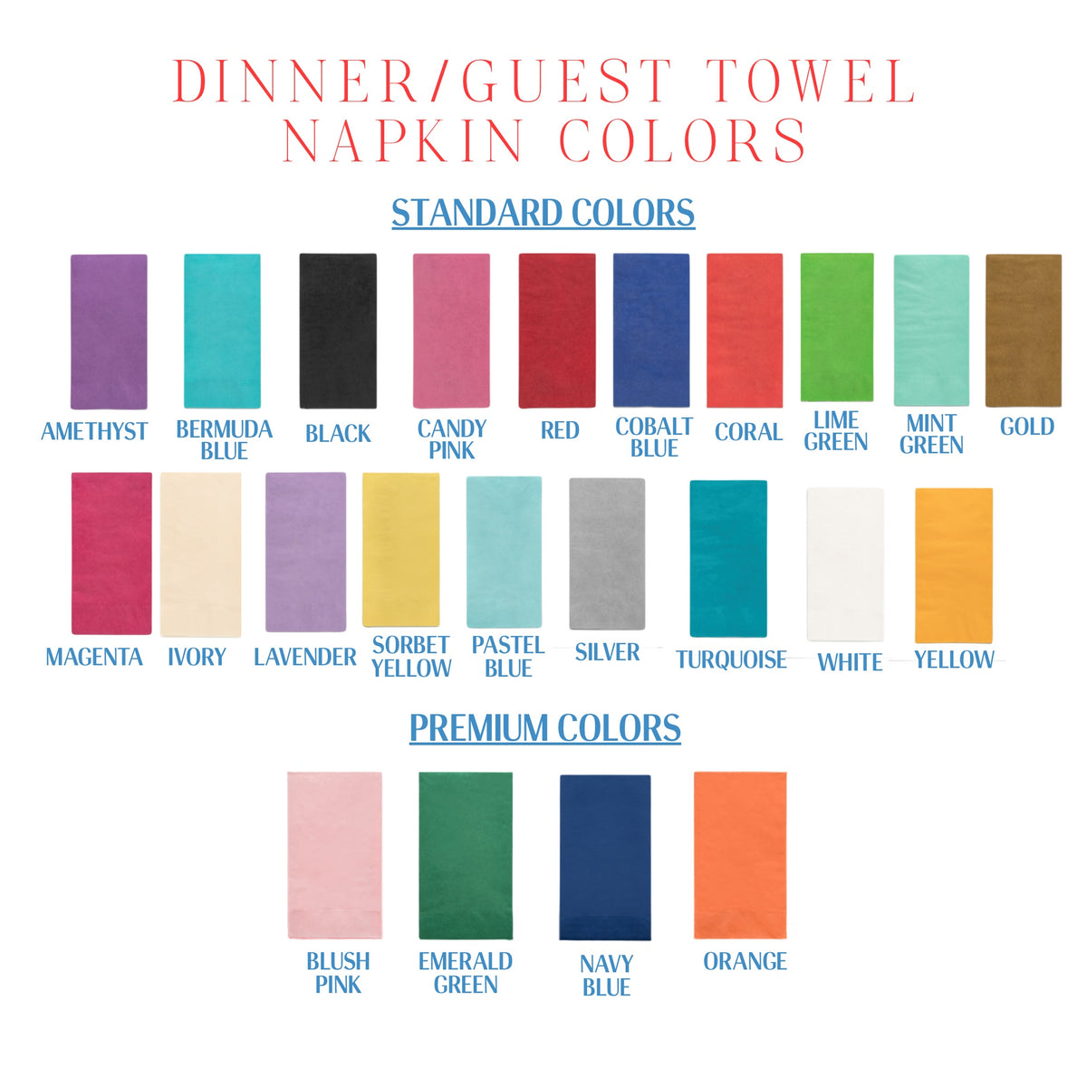 Custom Dinner Napkins/Guest Towels
