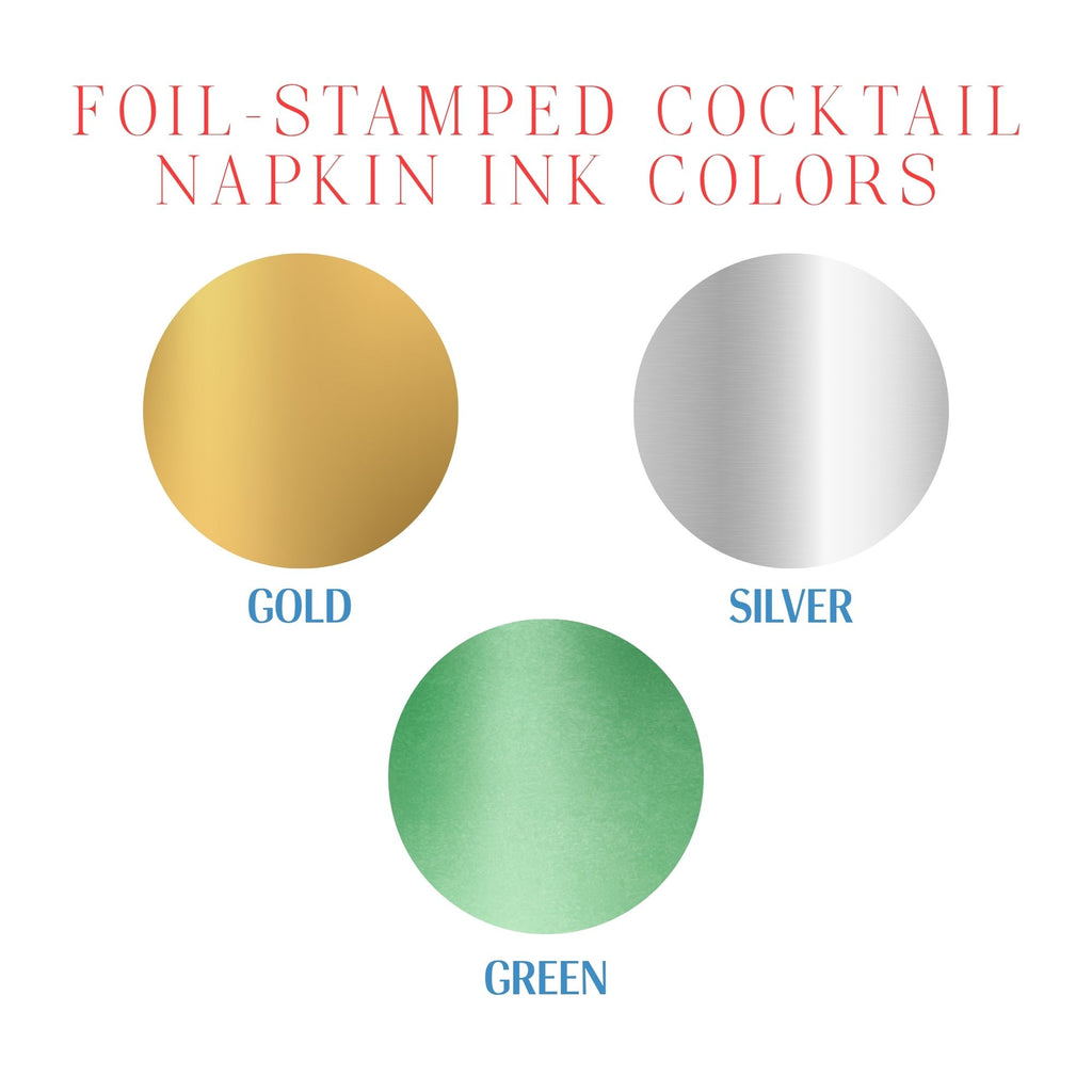 Foil-Stamped Cocktail Napkins